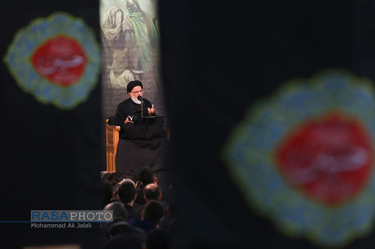 مراسم سوگواری حضرت اباعبدالله&zwnj;الحسین(ع) در هیئت ثارالله قم&lrm;