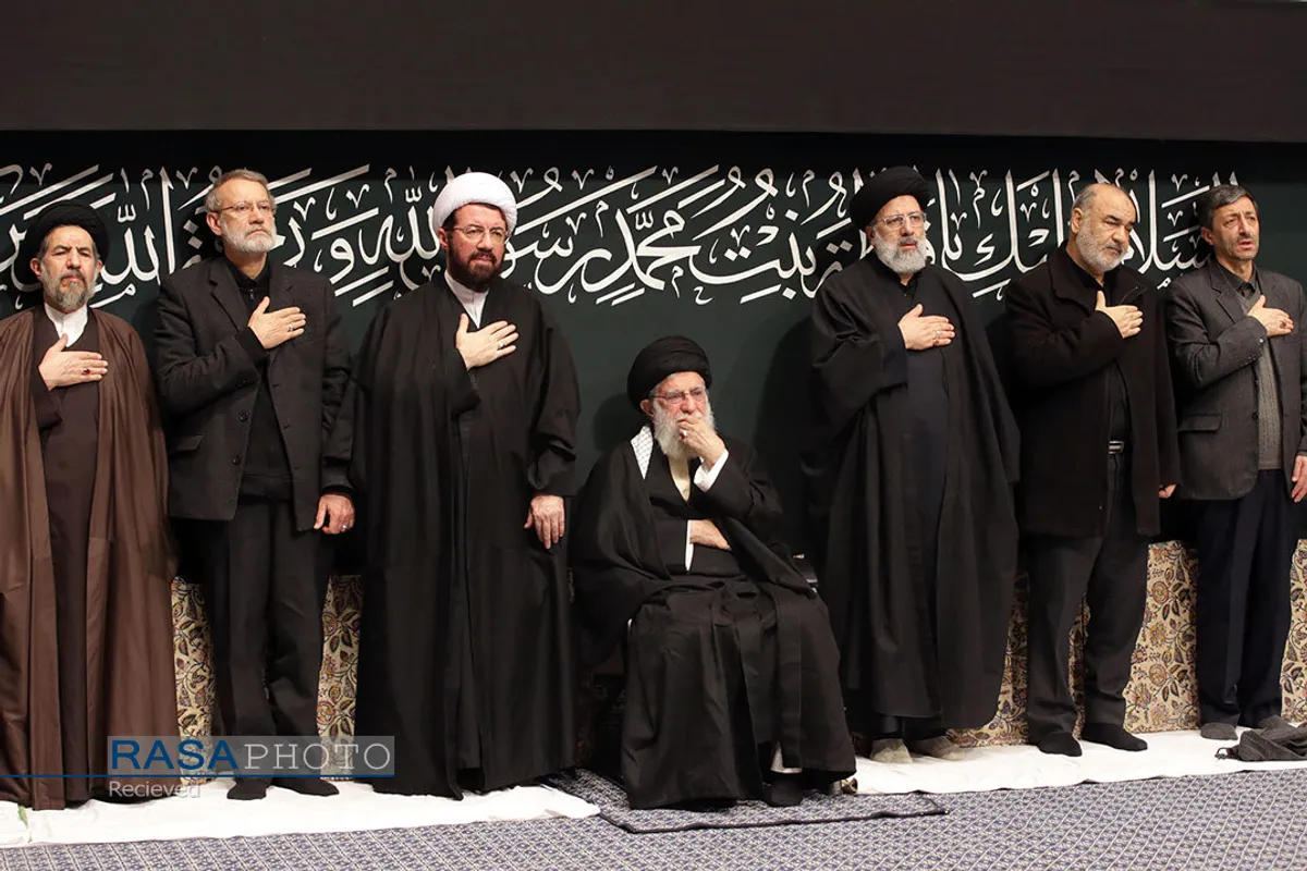 مراسم عزاداری شام شهادت حضرت فاطمه&zwnj;زهرا (سلام&zwnj;الله&zwnj;علیها) با حضور مقام معظم رهبری