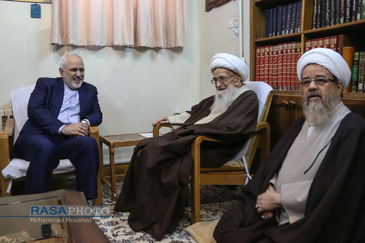 دیدار ظریف وزیر امور خارجه با علما و مراجع تقلید در قم