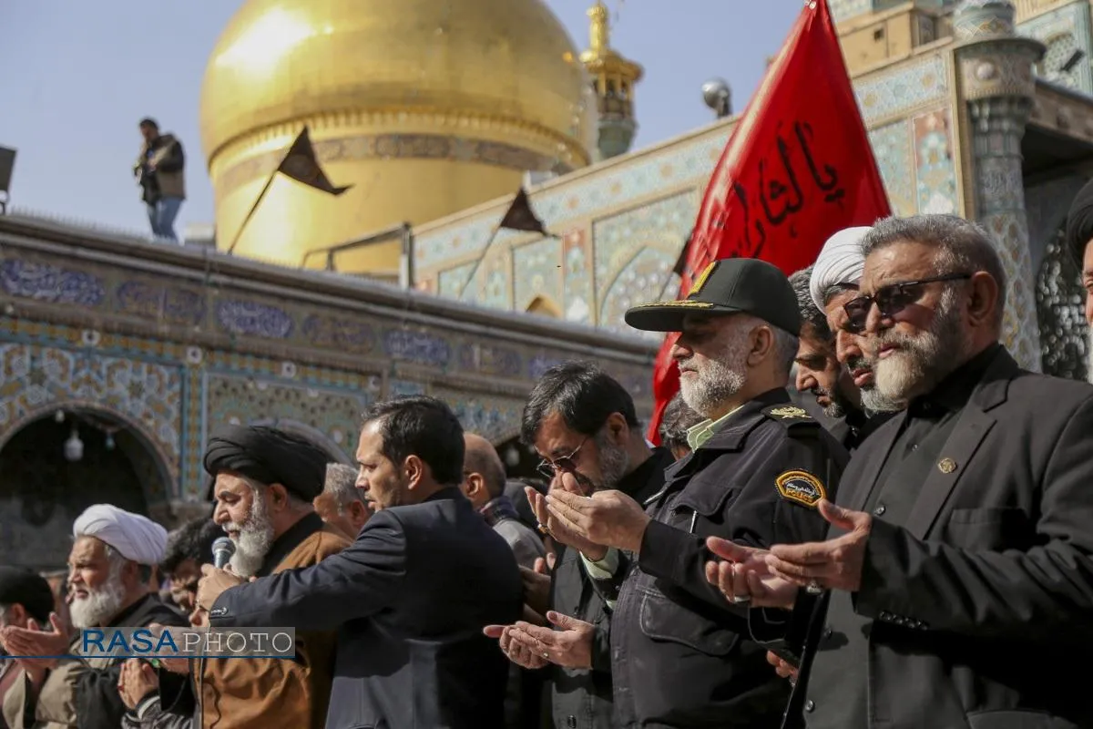 آئین وداع و تشییع ۱۸ شهید جنگ رمضان در قم
