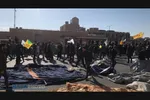 اعتراضات شدید و تجمع مردم عراق مقابل سفارت آمریکا در بغداد