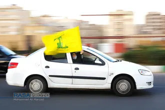 راهپیمایی خودرویی درحمایت از مردم مظلوم فلسطین&lrm; و افغانستان