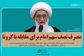 اجازه آیت الله نوری همدانی برای مصرف نصف سهم امام برای مقابله با کرونا