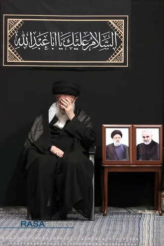 مراسم عزاداری شب تاسوعای حسینی (علیه&zwnj;السلام) در حسینیه امام خمینی (ره)