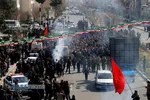 مراسم تشییع دو شهید گمنام دفاع مقدس&lrm; در تهران
