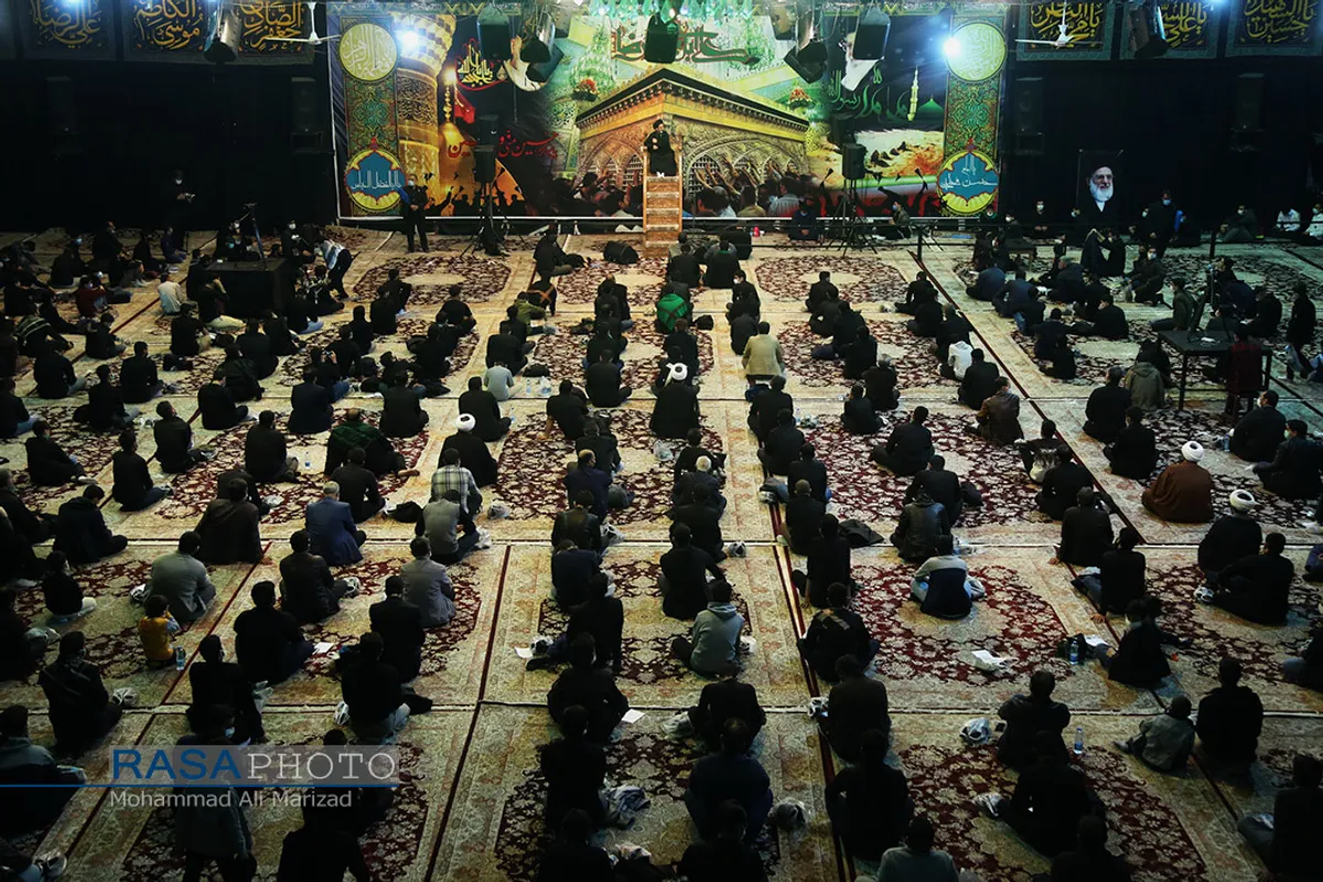 مراسم عزاداری دهه سوم ماه سفر در حسینیه آیت الله شاهرودی در مشهد