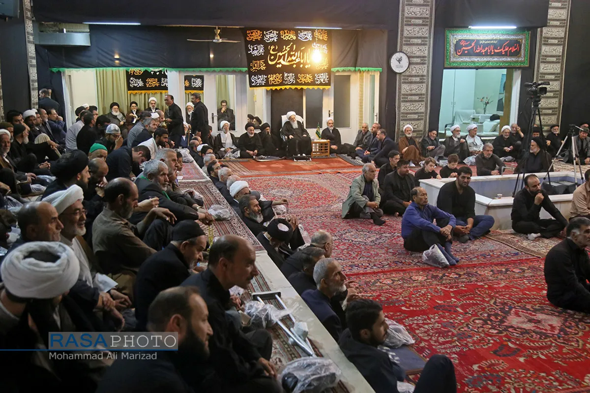 عزاداری روز ششم محرم در بیت حضرت آیت الله صافی گلپایگانی