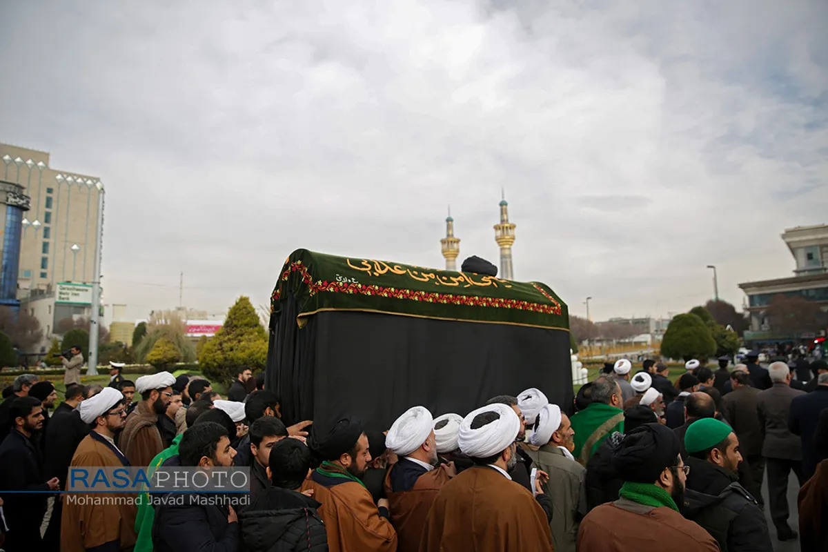 تشییع پیکر آیت&zwnj;الله موسوی خلخالی در مشهد