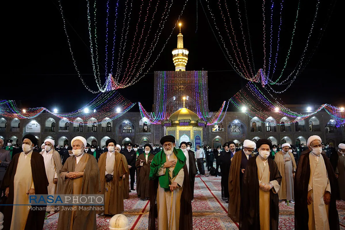 آیین شکرانه بازگشایی حرم مطهر رضوی&lrm;