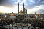 لحظه تحویل سال ۱۴۰۵ در حرم حضرت فاطمه معصومه (س)