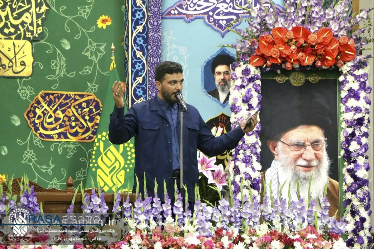 جشن باشکوه شب عید سعید غدیر در حرم مطهر بانوی کرامت