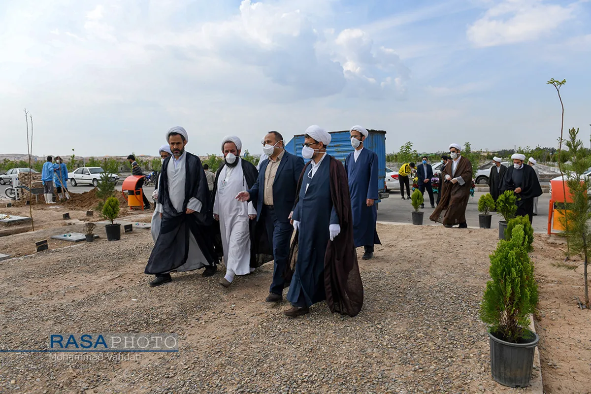 گرامیداشت درگذشتگان ویروس کرونا آرامستان بهشت معصومه (س) قم
