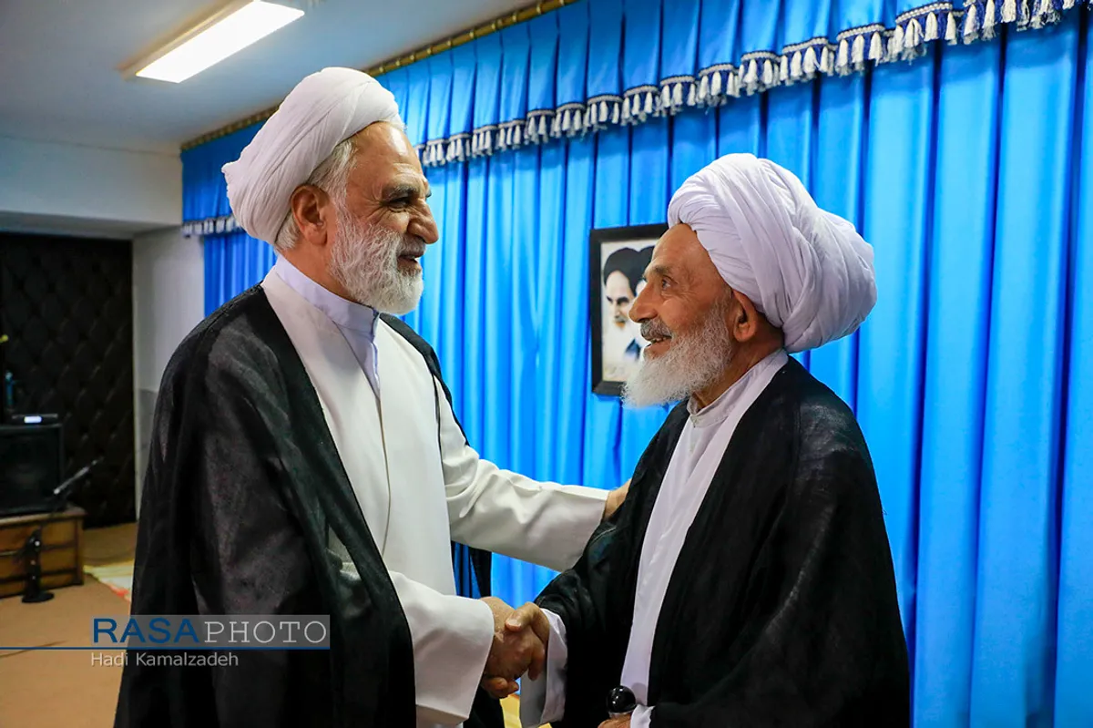 دیدار حجت الاسلام محسنی اژه&zwnj;ای معاون اول رییس قوه قضاییه با حجت الاسلام والمسلمین سید علیرضا عبادی نماینده، ولی فقیه در خراسان جنوبی