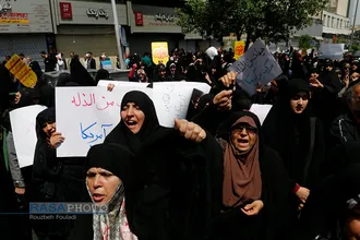 راهپیمایی نمازگزاران تهرانی در حمایت از بیانیه شورای عالی امنیت ملی&lrm;