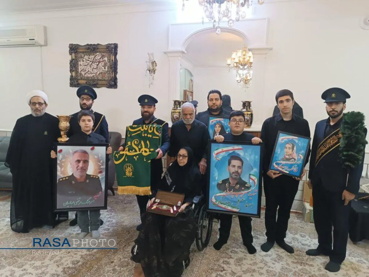 دیدار نوروزی خادمان حرم بانوی کرامت با خانواده شهدای جنگ تحمیلی رمضان