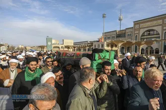تشییع پیکر آیت الله سیدهادی حسینی سیستانی برادر حضرت آیت&zwnj;الله سید علی سیستانی