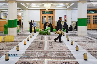 سفره افطار حرم کریمه اهلبیت (سلام&zwnj;الله&zwnj;علیها) در قم