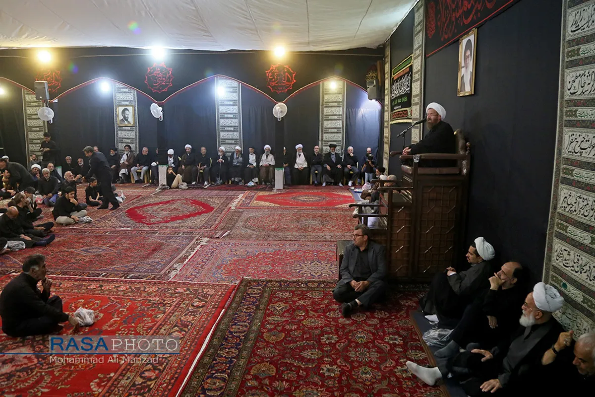 عزاداری روز ششم محرم در بیت حضرت آیت الله صافی گلپایگانی