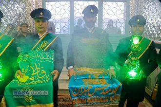 آیین خطبه خوانی و غبارروبی حرم مطهر امامزاده سید علی (ع) قم