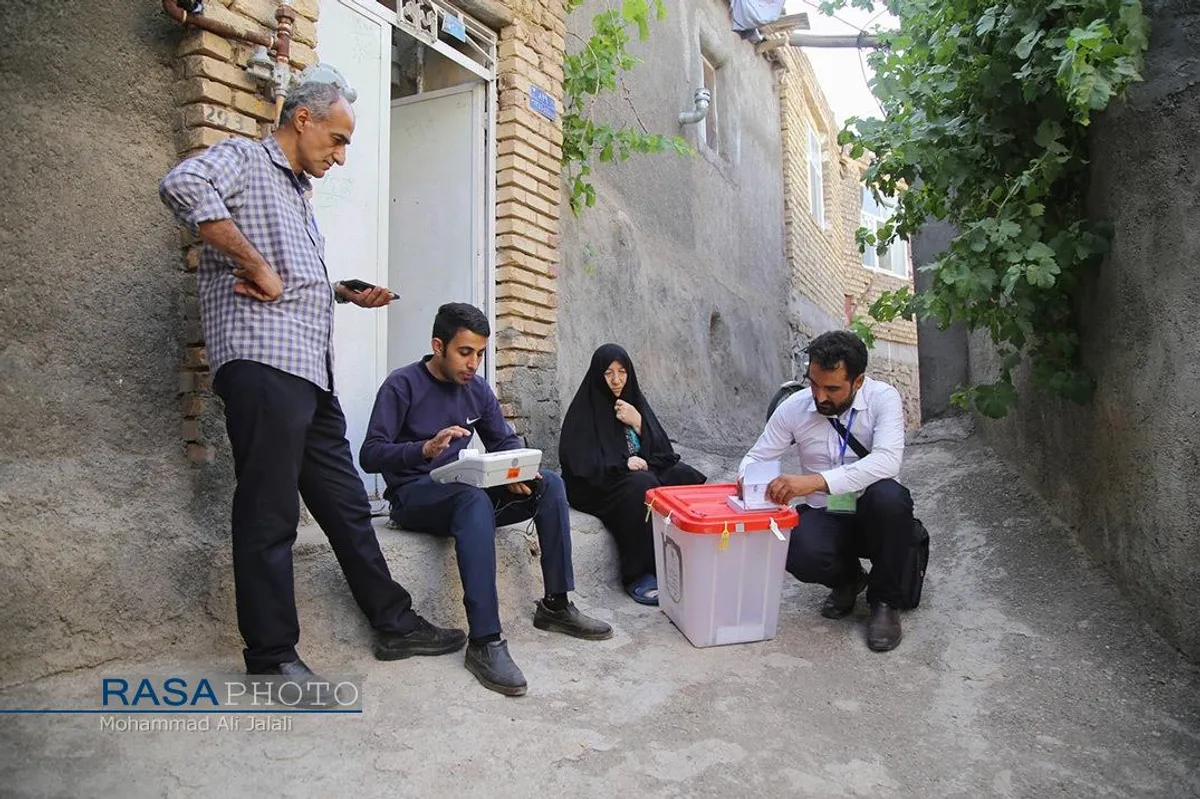 صندوق سیار اخذ رای در روستا های قم