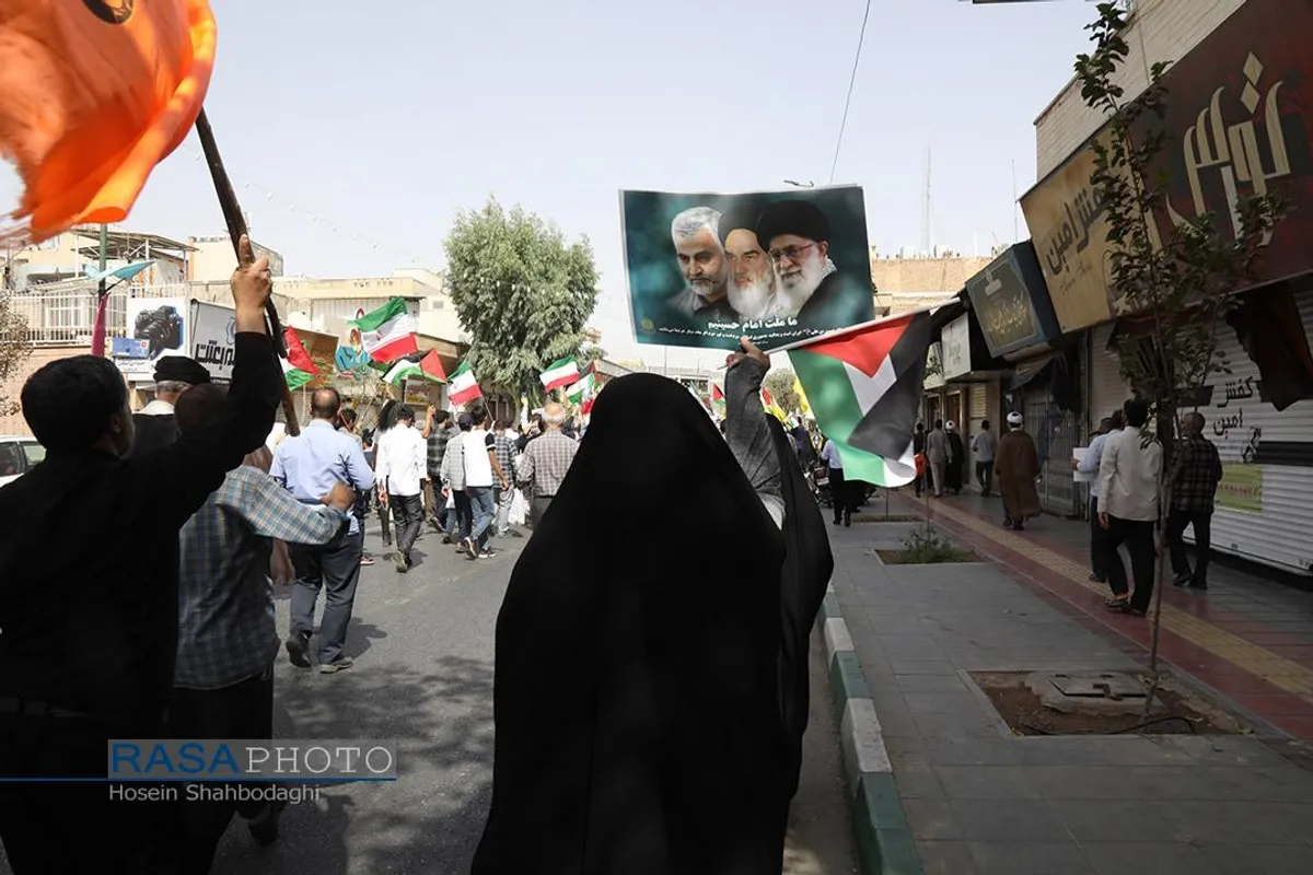 راهپیمایی نمازگراران جمعه قم علیه جنایات صهیونیست&zwnj;ها در غزه و لبنان