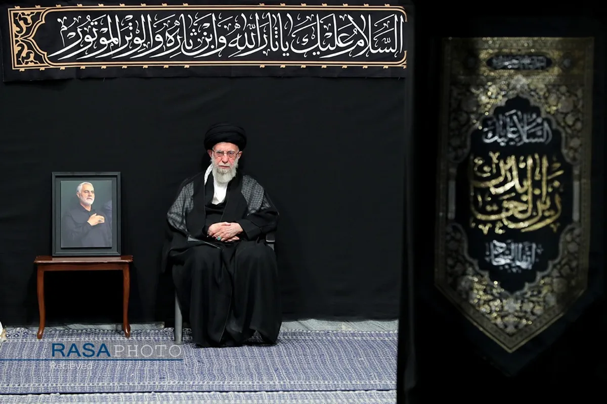 آخرین شب مراسم عزاداری حضرت اباعبدالله الحسین (علیه&zwnj;السلام) با حضور رهبر انقلاب