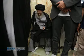 تشرف حضرت آیت الله شبیری زنجانی به حرم حضرت فاطمه معصومه (سلام&zwnj;الله&zwnj;علیها)
