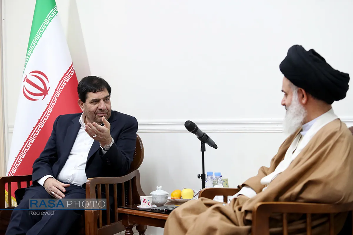 دیدار مخبر معاون اول رئیس جمهور با حضرت آیت الله نوری همدانی و شخصیت&zwnj;های حوزه علمیه قم