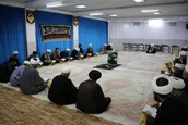 آیین ختم و روضه خوانی بیاد قائد شهید امت در حوزه علمیه دامغان برگزار شد