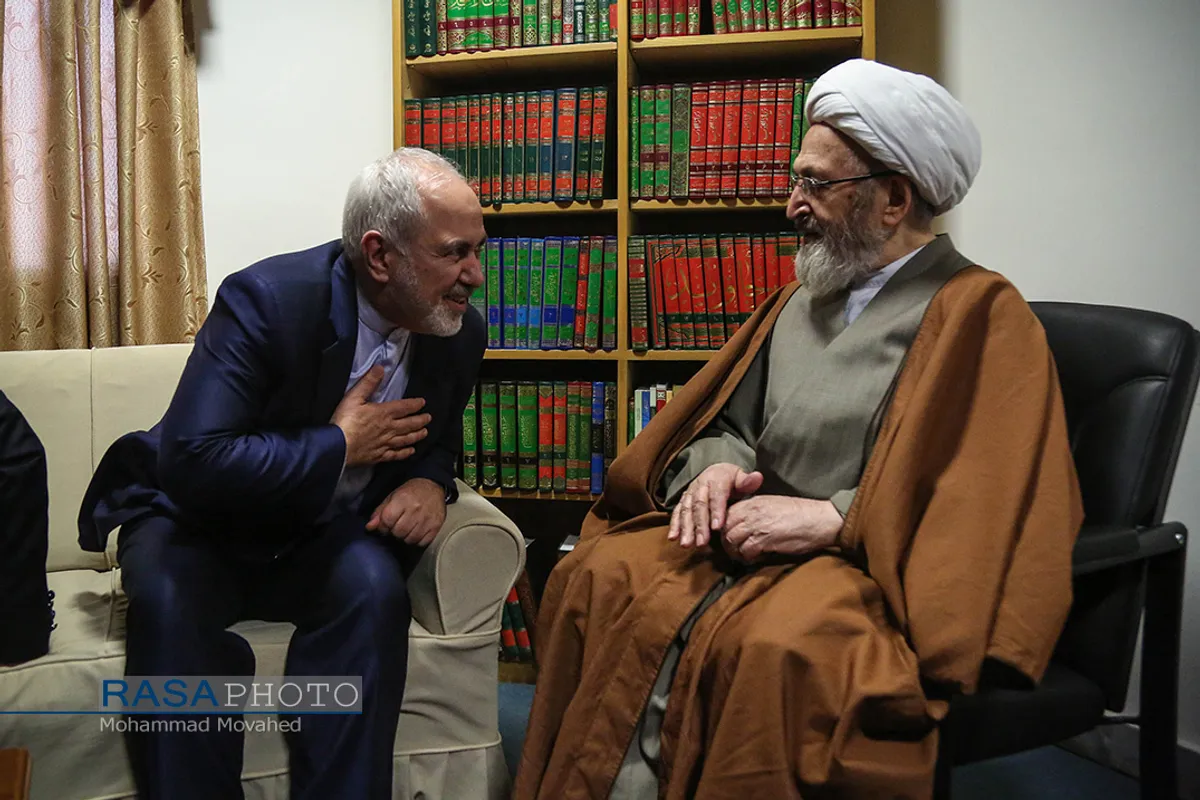 دیدار ظریف وزیر امور خارجه با علما و مراجع تقلید در قم