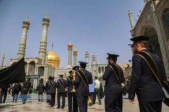 دسته عزای خادمان حرم حضرت معصومه (س) در روز شهادت امام جواد (علیه&zwnj;السلام)