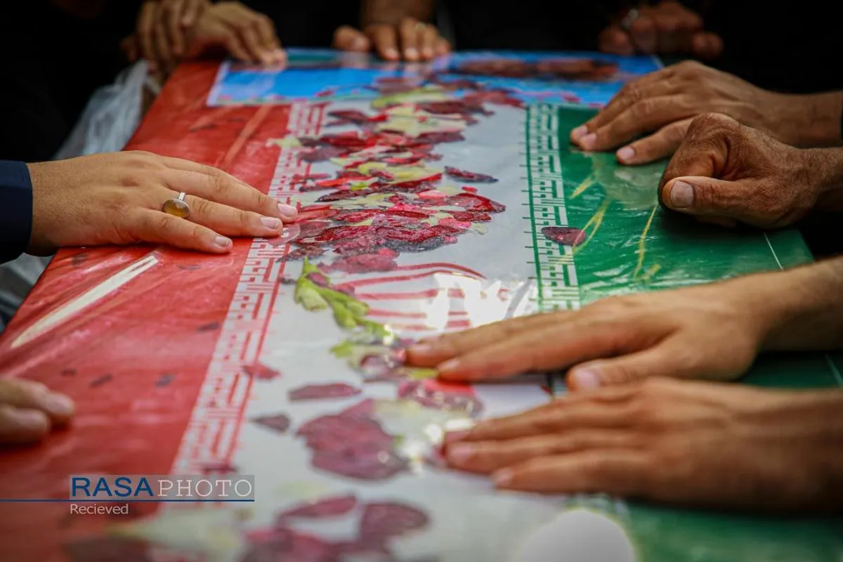 تشییع و تدفین پیکر شهید سلگی در مسجد مقدس جمکران