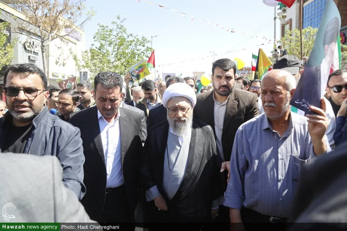 حضور شخصیت های حوزوی در راهپیمایی روز جهانی قدس
