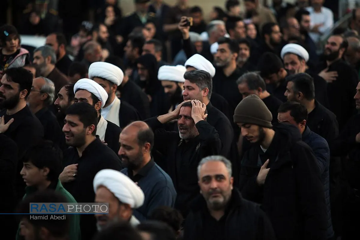 دسته عزاداری روز شهادت حضرت امیر المومنین (علیه&zwnj;السلام) با حضور حضرت آیت الله وحید خراسانی