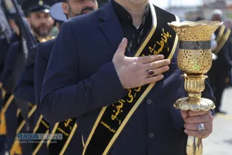 دسته عزاداری خادمان کریمه اهلبیت (س) در روز شهادت حضرت جواد الائمه (علیه&zwnj;السلام)