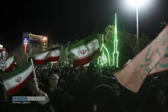 خروش انتقامی مردم قم در شب عزاداری شهادت امام خامنه&zwnj;ای (قدس&zwnj;سره)