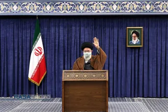 ارتباط تصویری با جمعی از مردم قم با مقام معظم رهبری