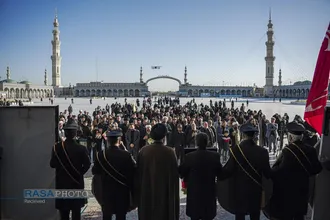 آئین تعویض پرچم مسجد مقدس جمکران در پی شهادت حضرت آیت&zwnj;الله&zwnj;العظمی خامنه&zwnj;ای (قدس&zwnj;سره)