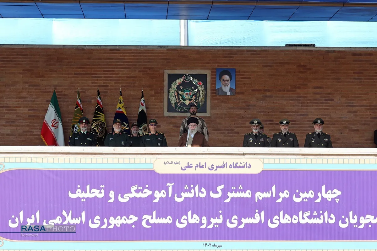مراسم مشترک دانش&zwnj;آموختگی دانشگاه&zwnj;های افسری با حضور فرمانده کل قوا
