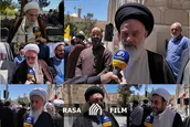 گزارش میدانی | خروش حوزویان در حمایت از نیرو‌های مسلح کشورمان