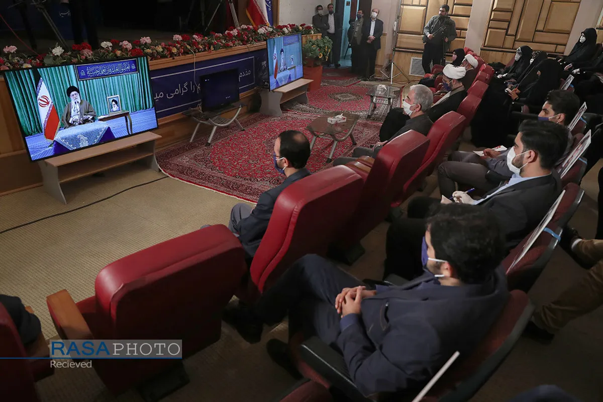 ارتباط تصویری نمایندگان تشکل&zwnj;های دانشجویی با مقام معظم رهبری