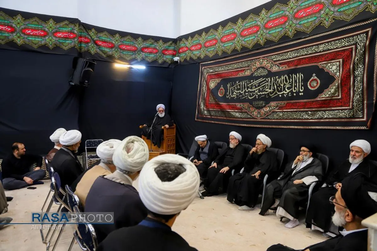 عزاداری روز تاسوعای حسینی با حضور حضرت آیت الله نوری همدانی
