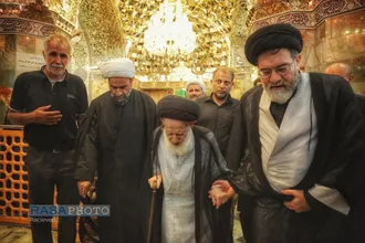 تشرف آیت الله شبیری زنجانی به حرم کریمه اهلبیت (سلام&zwnj;الله&zwnj;علیها)