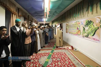 ضیافت افطاری طلاب و روحانیون در حوزه علمیه امام حسن مجنبی (ع) &lrm;