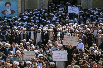 تجمع بزرگ علما، اساتید و طلاب حوزه علمیه قم با عنوان "جهاد بزرگ برای ساختن ایران اسلامی بزرگ"
