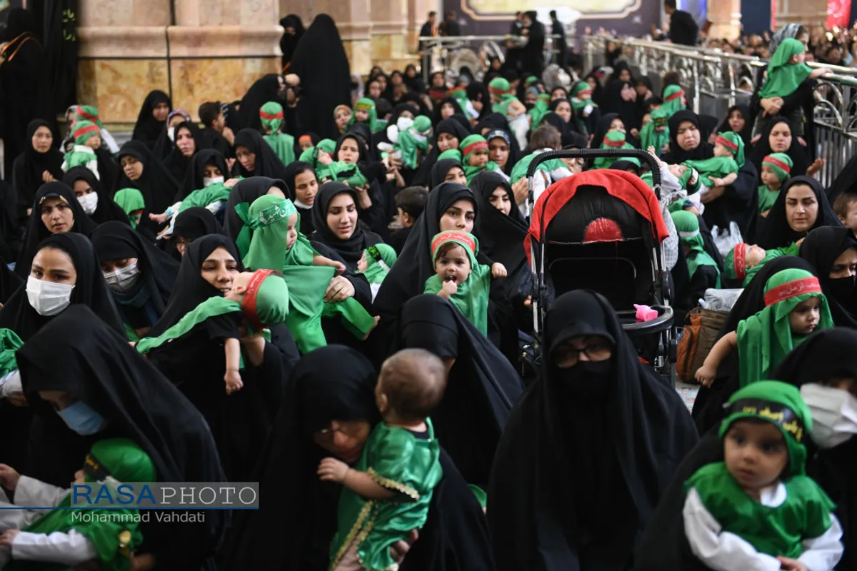 مراسم عزاداری شیرخوارگان حسینی در حرم حضرت معصومه (سلام الله علیها)