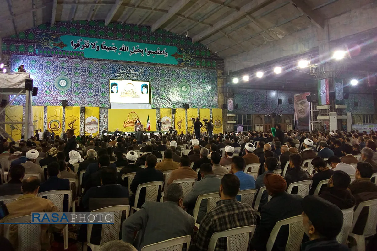 مراسم گرامیداشت چهلمین روز شهادت سپهبد سلیمانی و ابومهدی المهندس در اهواز&lrm;