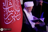 حضور آیت‌الله سبحانی در جوار مزار رهبر شهید انقلاب
