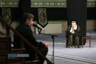 عزاداری سالروز شهادت پیامبر اعظم (ص) و حضرت امام حسن مجتبی (ع) با حضور رهبر انقللاب