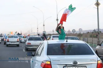 راهپیمایی خودرویی درحمایت از مردم مظلوم فلسطین&lrm; و افغانستان